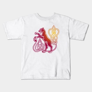 Celtic Lioness (Red/Gold) Kids T-Shirt